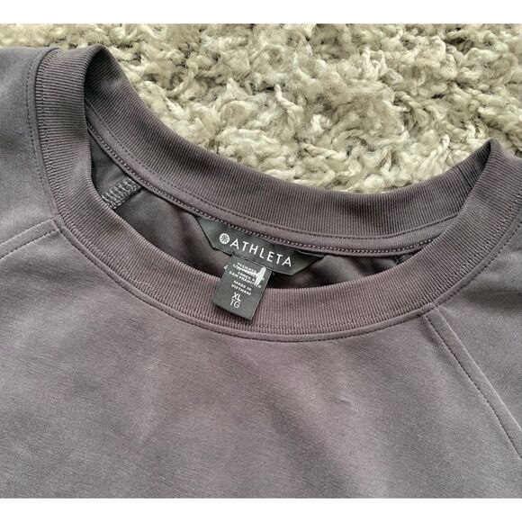NEW NWT Athleta Seasoft Tee modal gray Short Sleeve Shirt Top sz XL - Picture 3 of 6